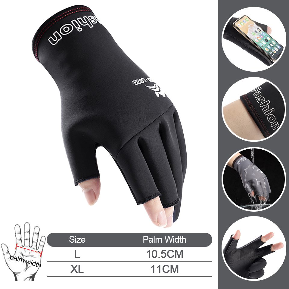 2 Pair Half Finger Short Gloves Gloves Winter Fishing Gloves Pu Leather  Gloves Black Gloves Basketball Keyrings Thermal Gloves Breathable Gloves